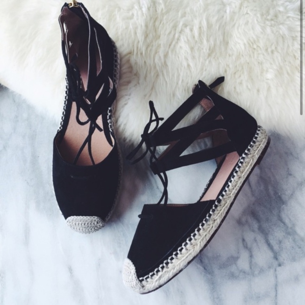 Caslon | Lace Up Suede Hampton Espadrilles Sandals